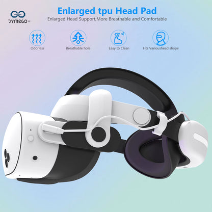 For Oculus/Meta Quest 3 and Meta Quest 3S Battery Head Strap VR Accessory Extended Playtime Adjustable Comfort Design