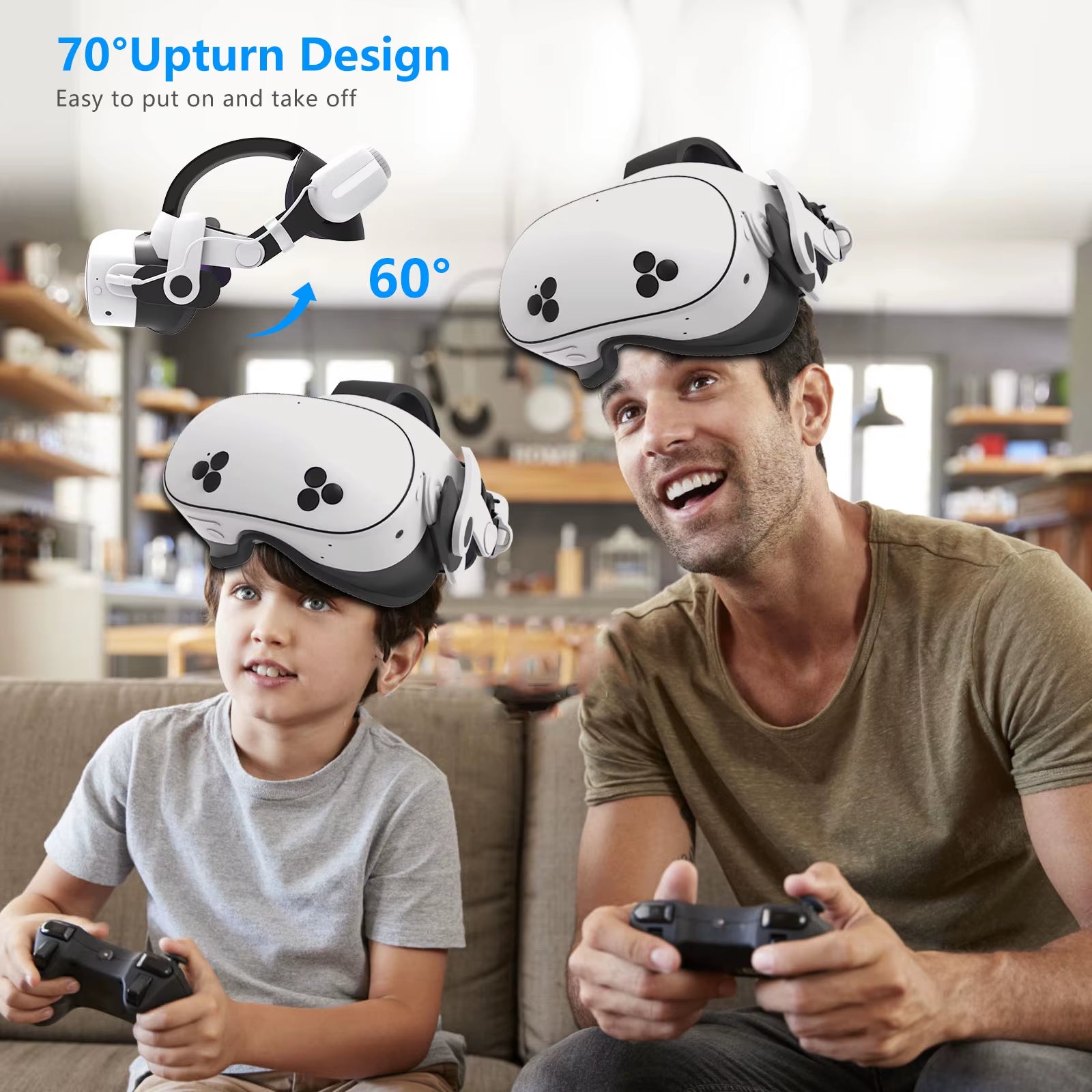 For Oculus/Meta Quest 3 and Meta Quest 3S Battery Head Strap VR Accessory Extended Playtime Adjustable Comfort Design