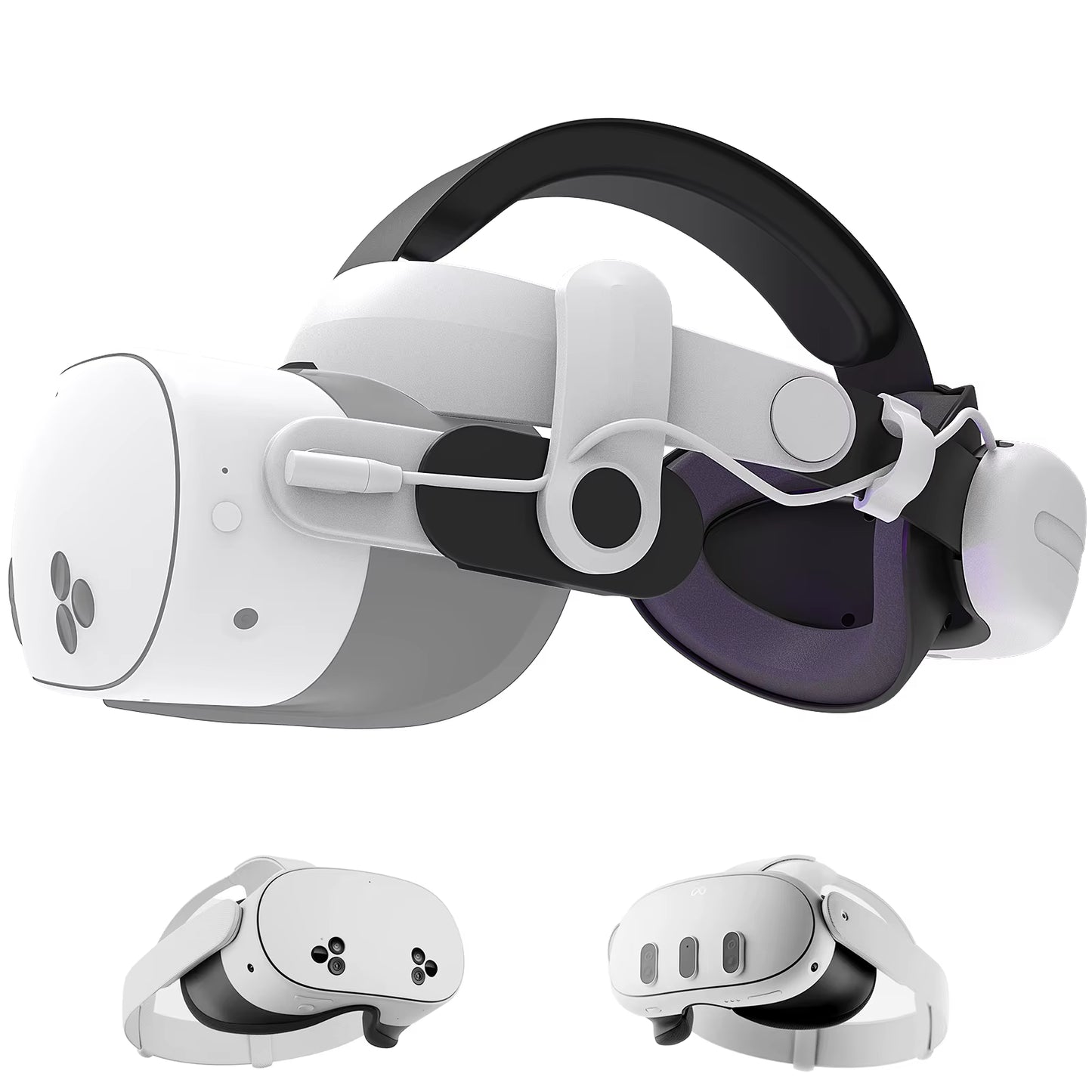 For Oculus/Meta Quest 3 and Meta Quest 3S Battery Head Strap VR Accessory Extended Playtime Adjustable Comfort Design