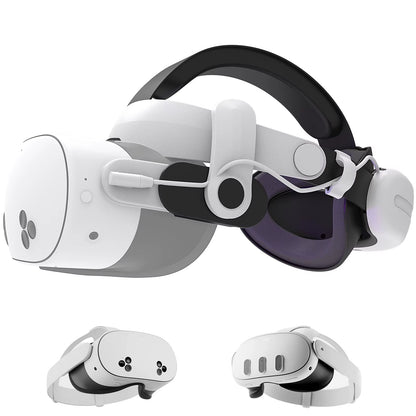 For Oculus/Meta Quest 3 and Meta Quest 3S Battery Head Strap VR Accessory Extended Playtime Adjustable Comfort Design