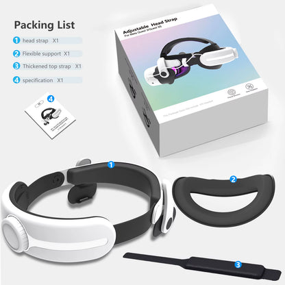 For Oculus/Meta Quest 3 and Meta Quest 3S Battery Head Strap VR Accessory Extended Playtime Adjustable Comfort Design